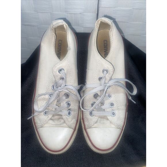 Converse Chuck Taylor All Star Shoes - White Red Stripe M5.5 W7.5 Used - Picture 1 of 11
